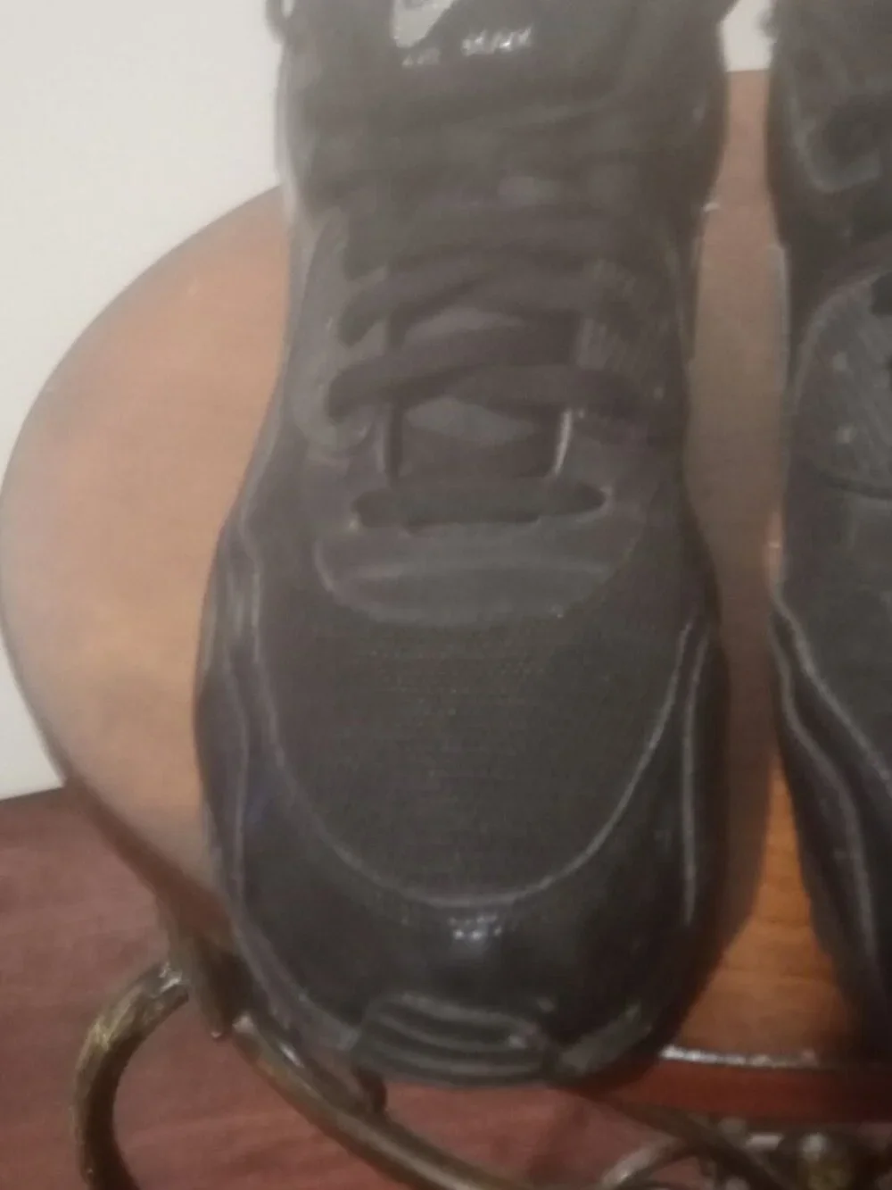 Nike Air Max 90 Triple Black Patent Leather Sneakers 443817-002 women's Size 11 - Picture 7 of 13